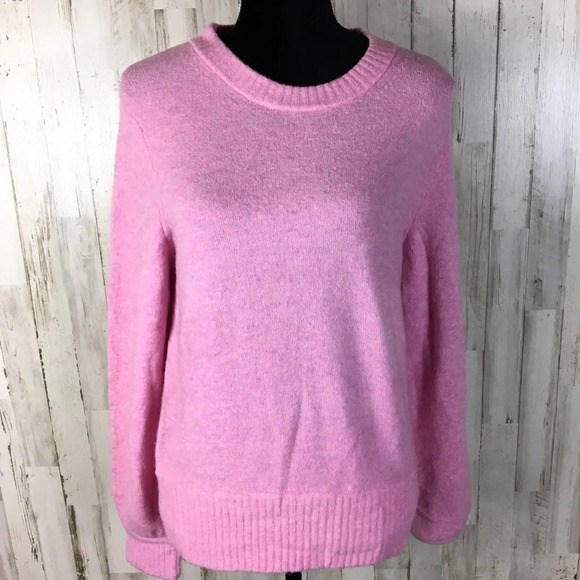 J. Crew Crewneck Sweater Supersoft Yarn Pink Top - Picture 4 of 8